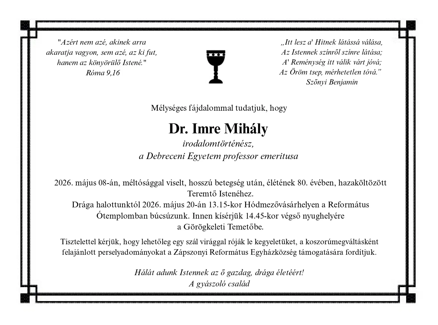 Dr. Imre Mih&aacute;ly