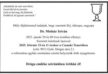 Elhunyt dr. T. Molnár István (1935-2025)